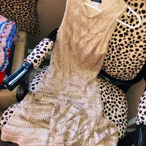 Crochet Gold Maxi Dress